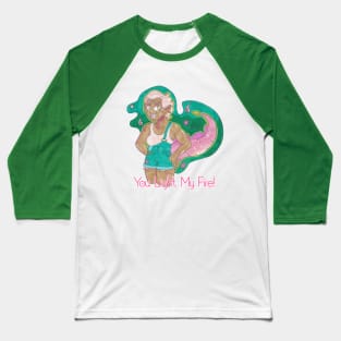 Dragon Girl Pun Up! Baseball T-Shirt